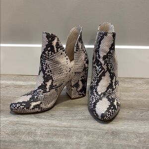 Snakeskin Ankle Boots